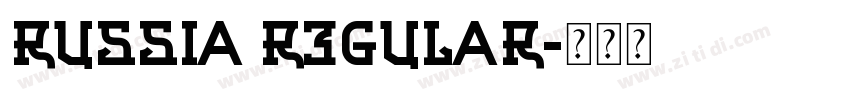 Russia Regular字体转换